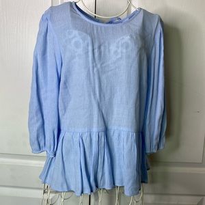 Somewhat see through but looks great with tank top under never worn